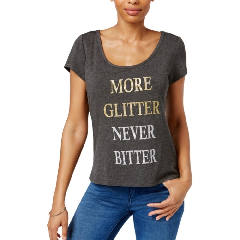 Jamie & Layla graphic gray shirt M